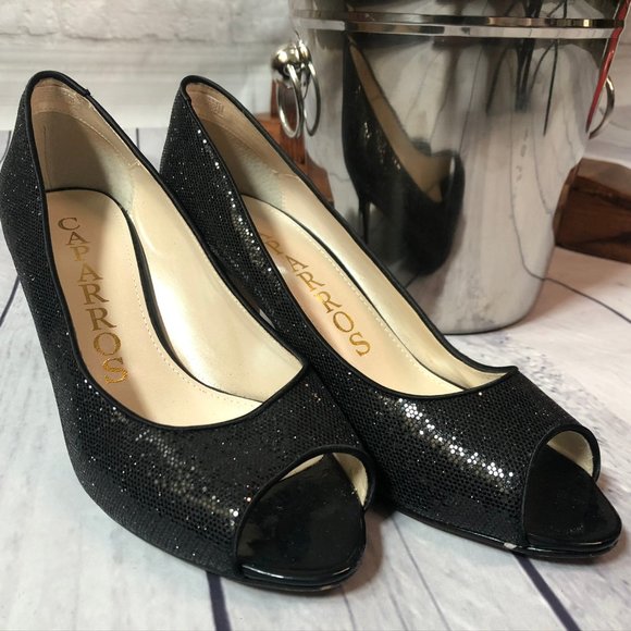 Caparros Black Sparkly Shoes, Size 10B - Picture 3 of 5